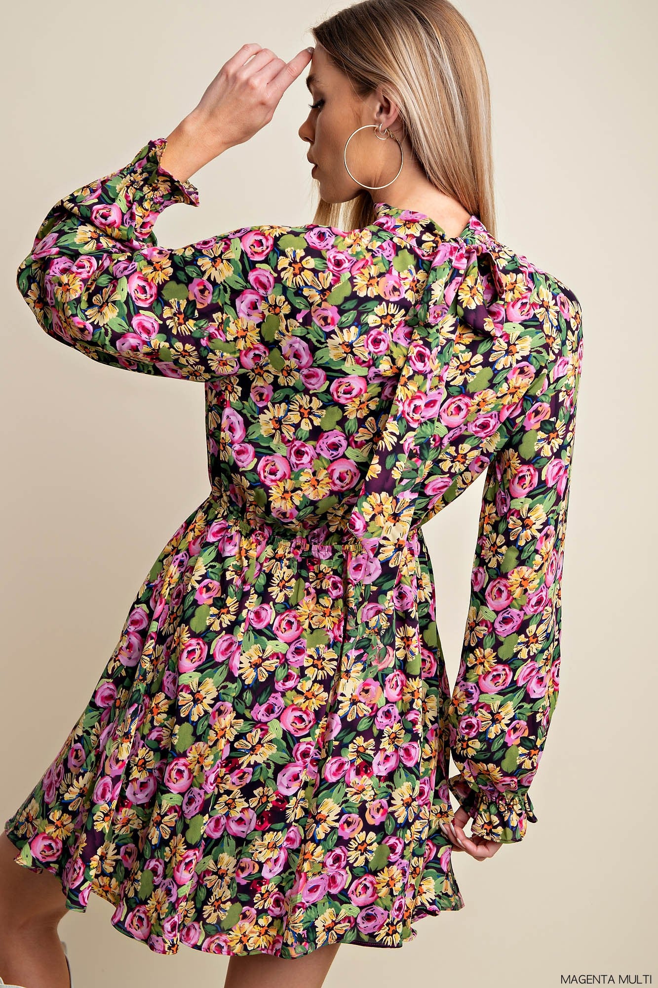 Floral Printed Peekaboo Dress
