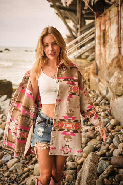 Aztec Oversized Western Jacket