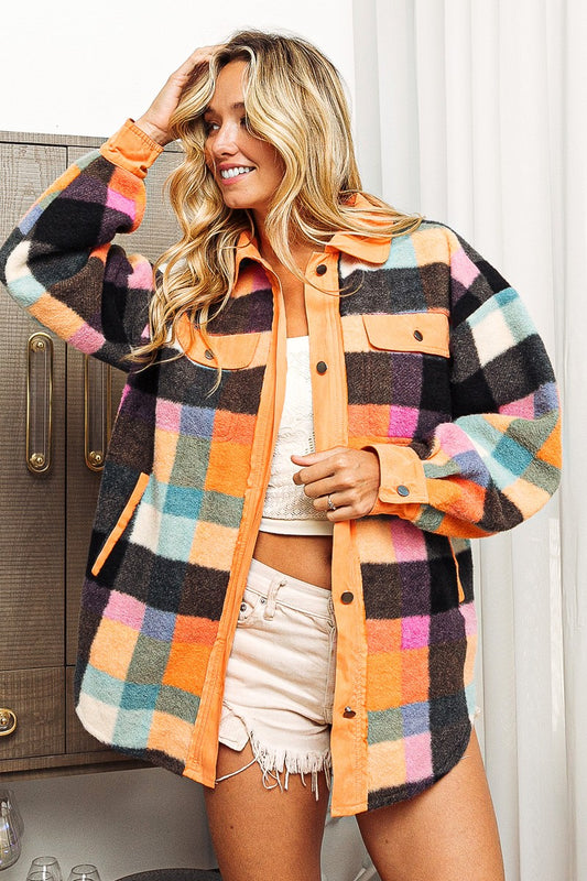 Vintage Plaid Oversized Shacket