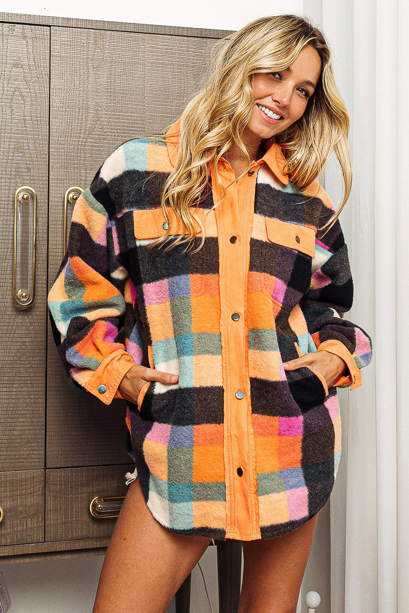 Vintage Plaid Oversized Shacket