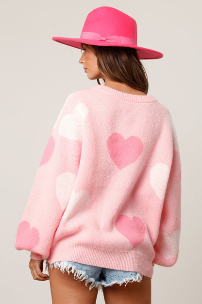 Multi Color Hearts Sweater