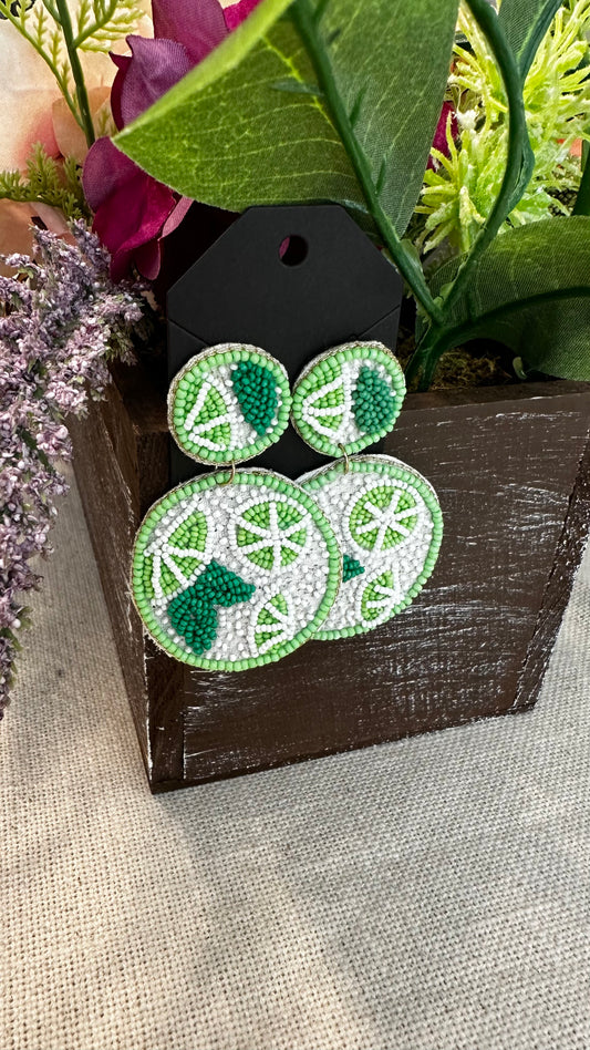 Lime Seed Earrings