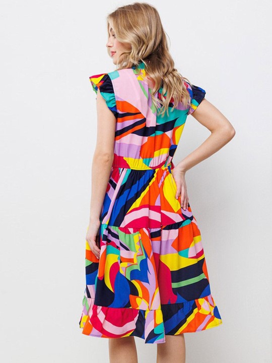 Multi Color Midi Dress