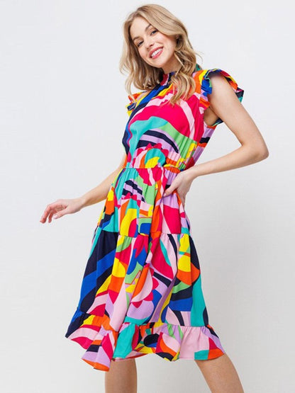 Multi Color Midi Dress