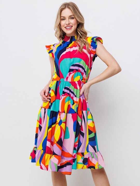 Multi Color Midi Dress