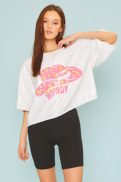 Howdy Sequin Top